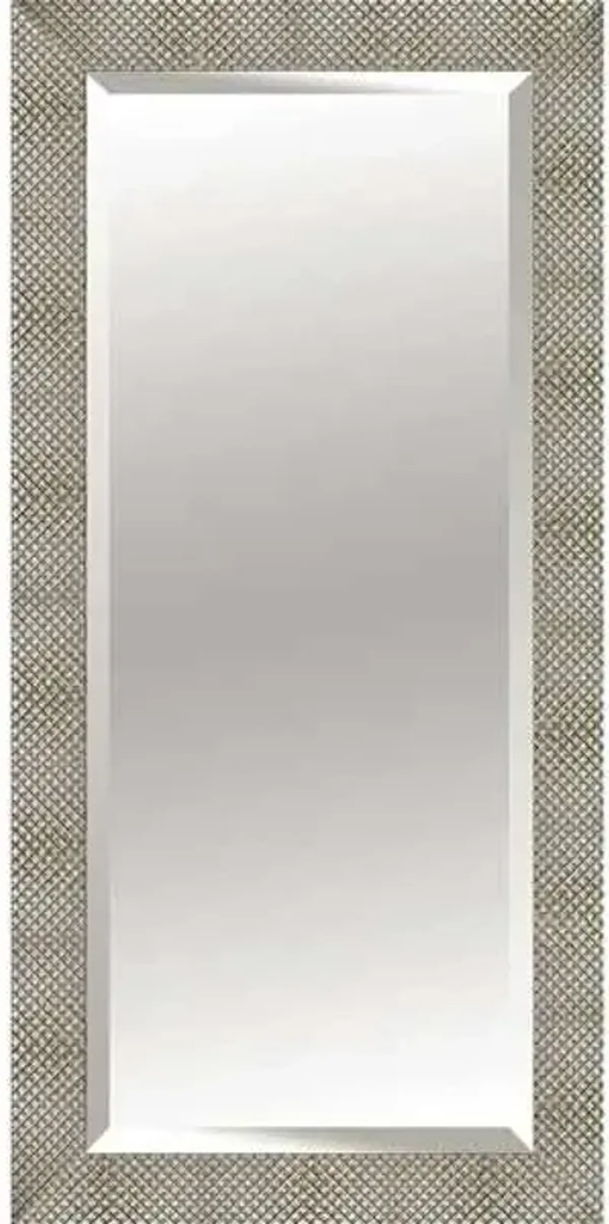 Solid Silver Wood Nest Leaner Mirror, 32x68