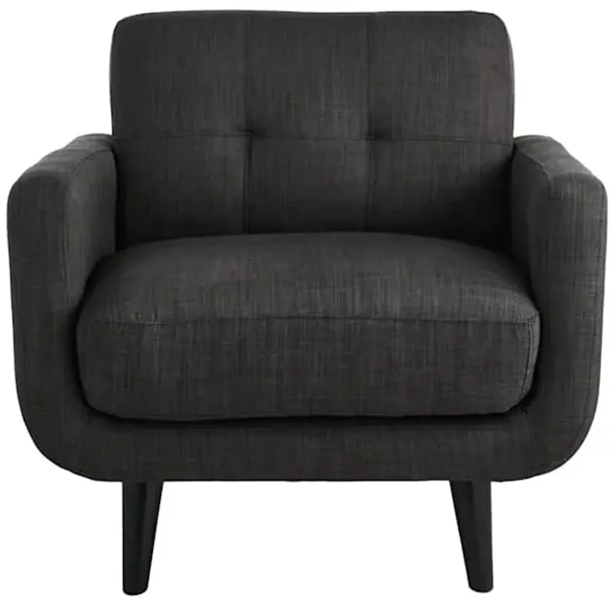 Crosby St. Hadley Tufted Back Accent Chair, Charcoal Grey