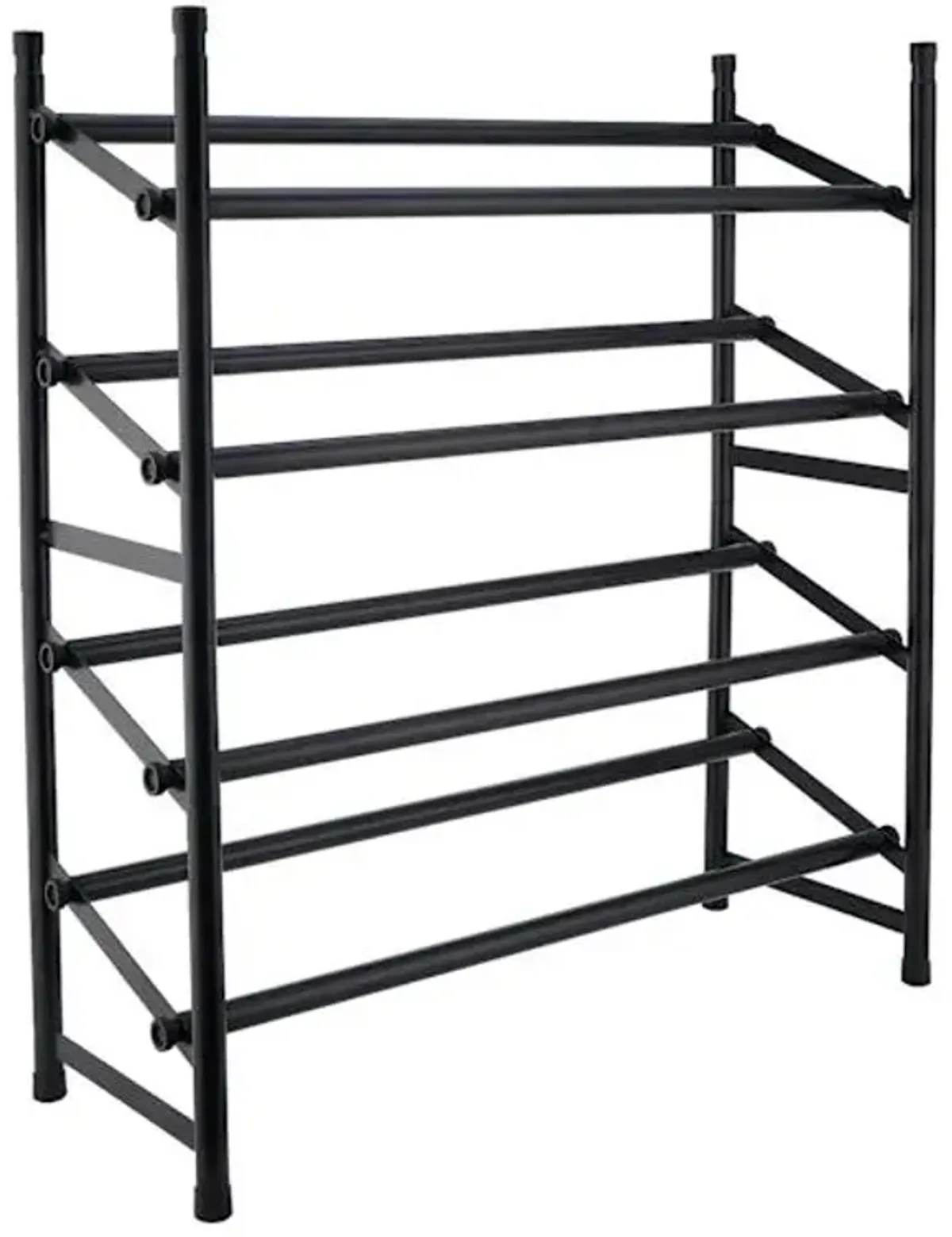 2-Tier Standing Shoe Rack, Mount Black