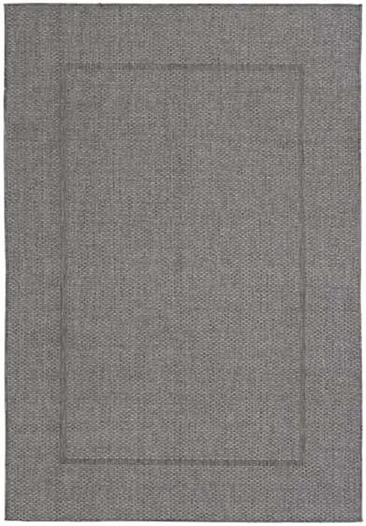 (E195) Crosby St. Santorini Grey & Natural Woven Indoor & Outdoor Accent Rug, 3x5