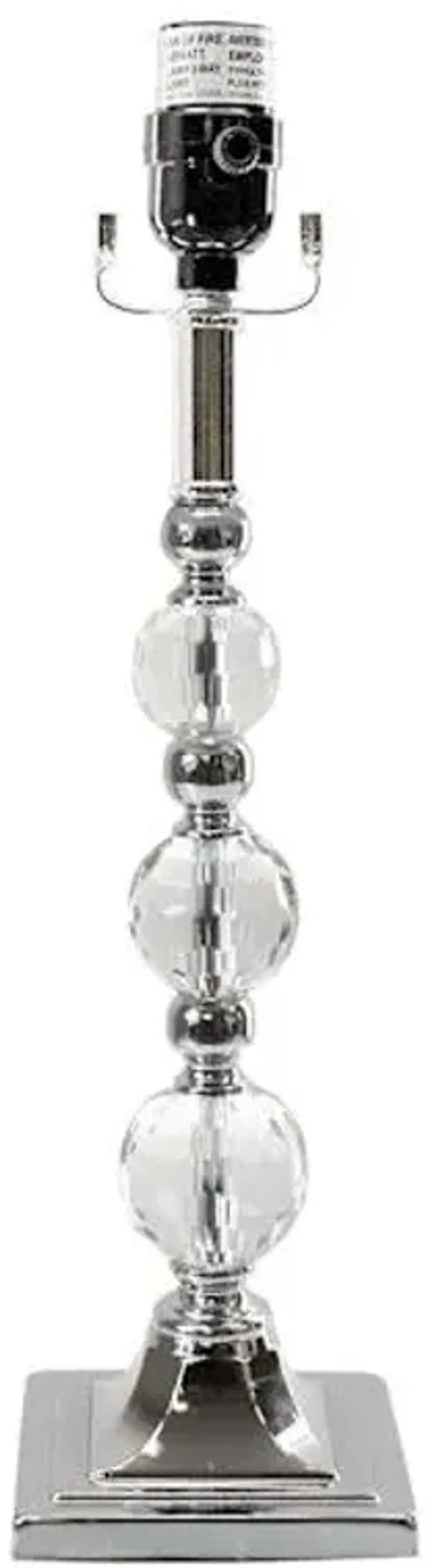 Crystal Table Lamp Base, 21"