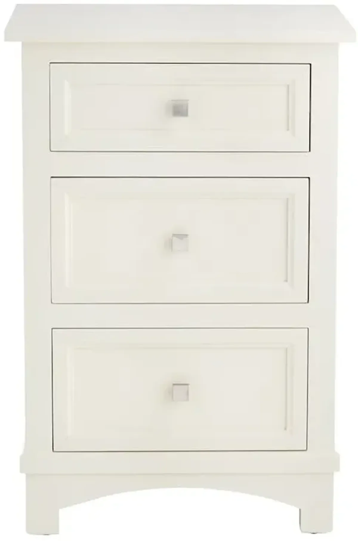 3-Drawer Rachel Wooden Cabinet, White