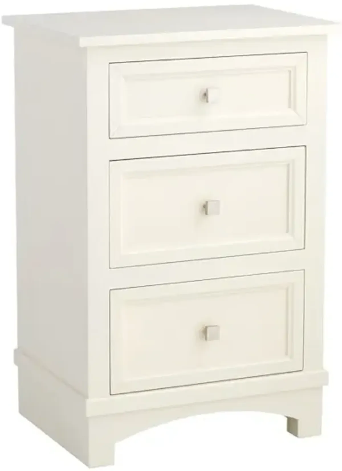 3-Drawer Rachel Wooden Cabinet, White