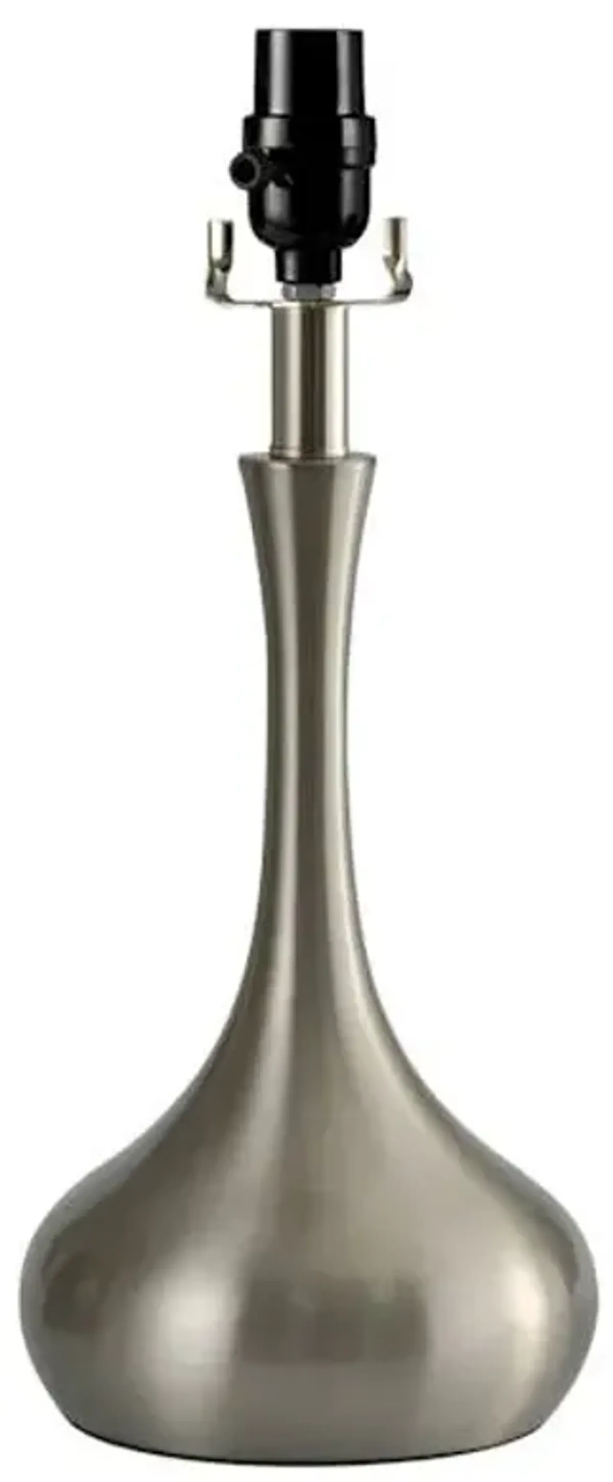 Brushed Steel Metal Accent Lamp Base, 17"