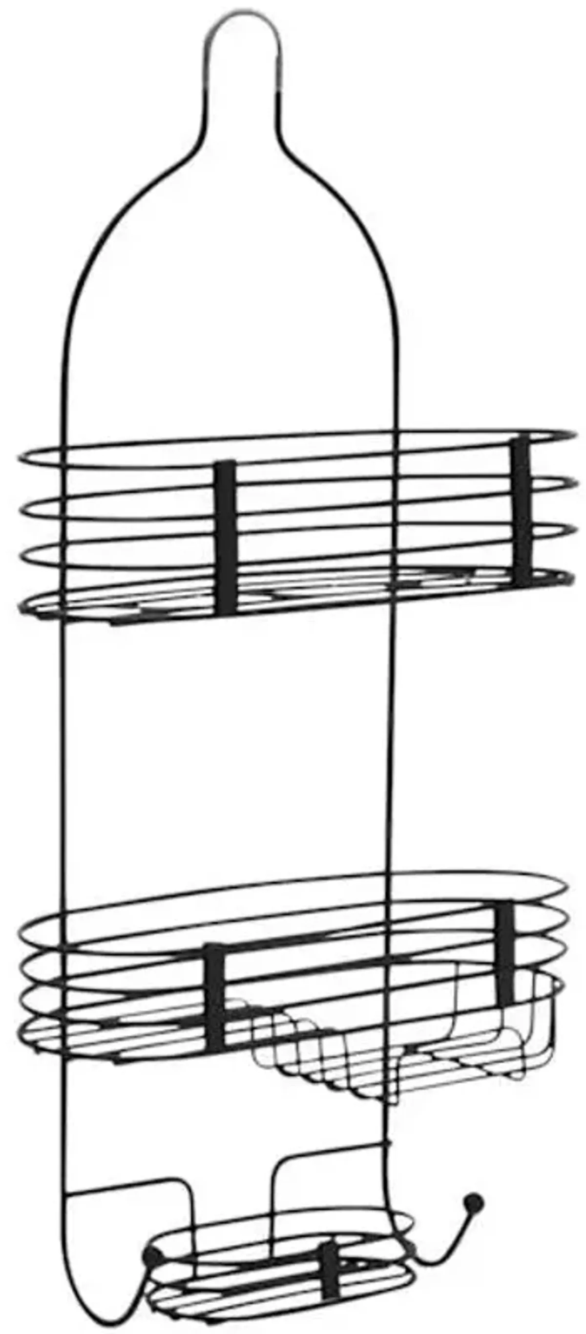 Black Metal Shower Caddy, 24"