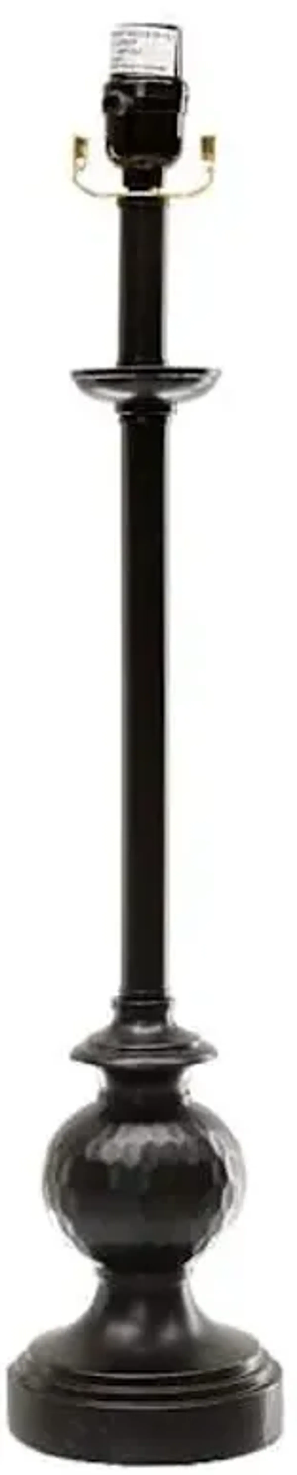 Bronze & Wood Textured Acrylic Buffet Lamp Base, 24"