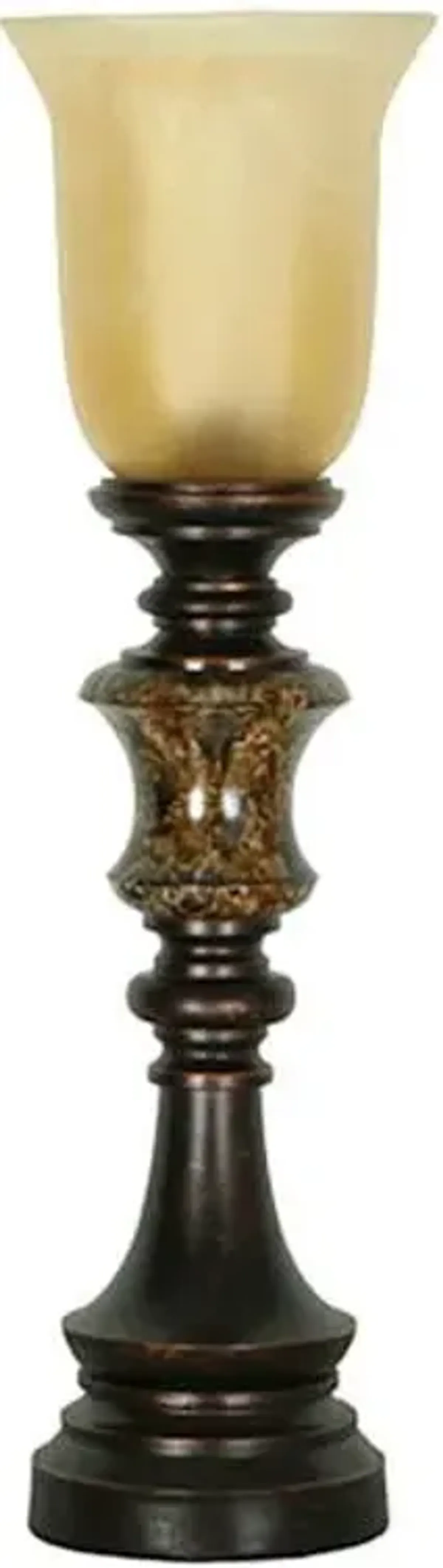 Brown Marbled Uplight, 23"
