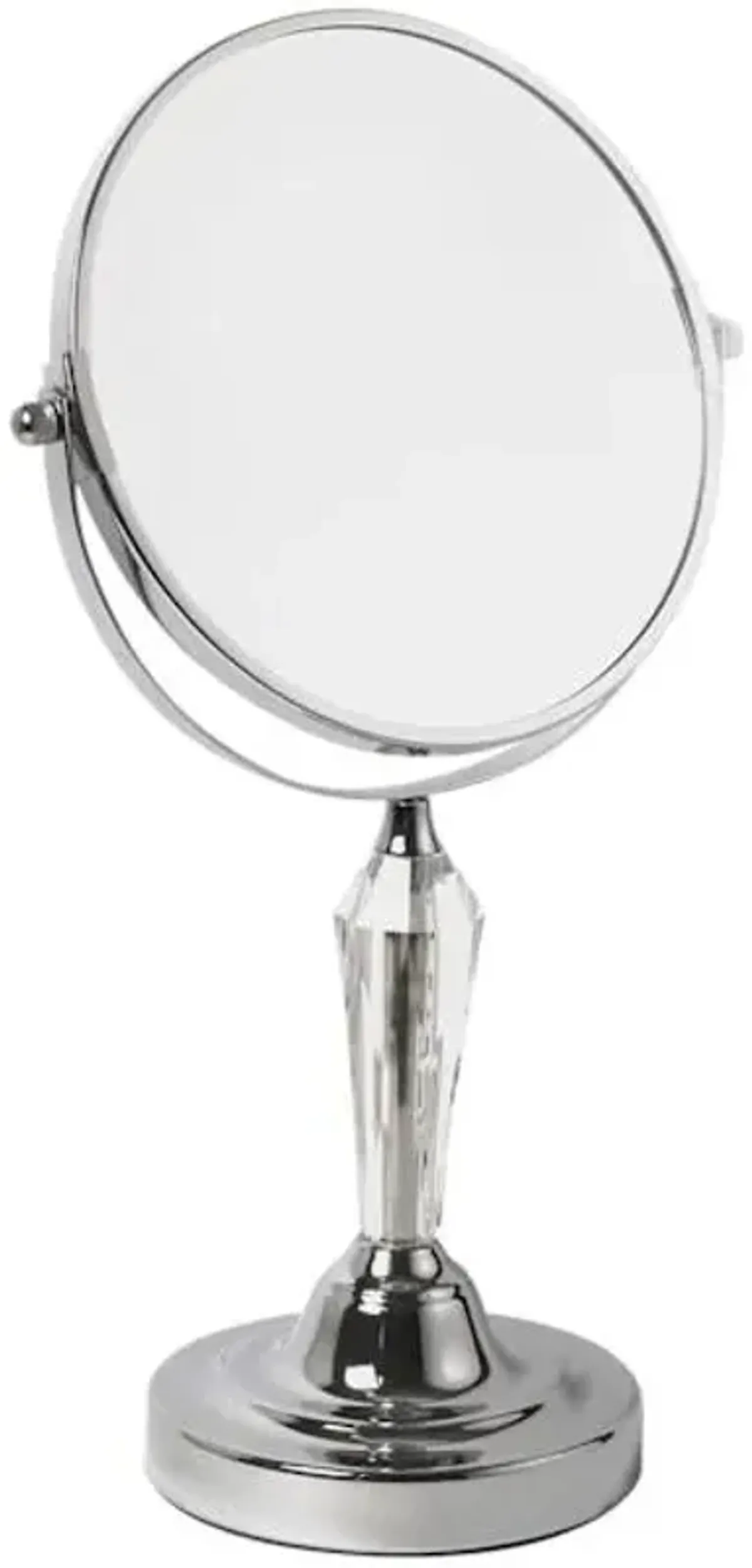 Laura Chrome Metal Magnifying Vanity Mirror, 15"