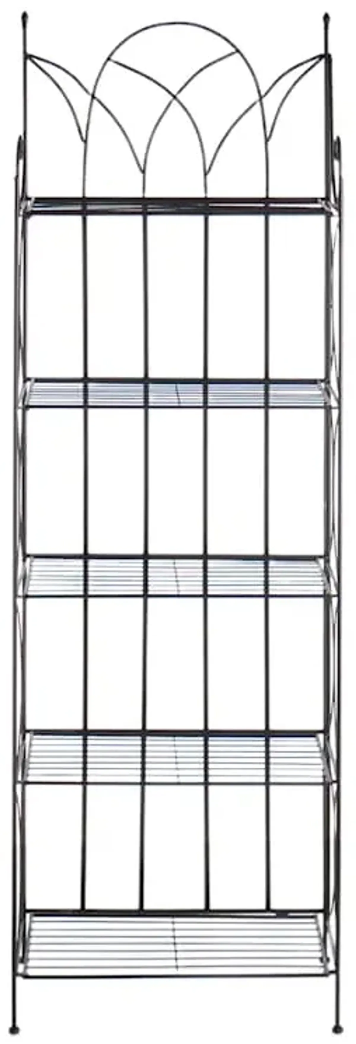 Providence 5-Tier Black Gothic Baker Rack with Metal Wire Shelves
