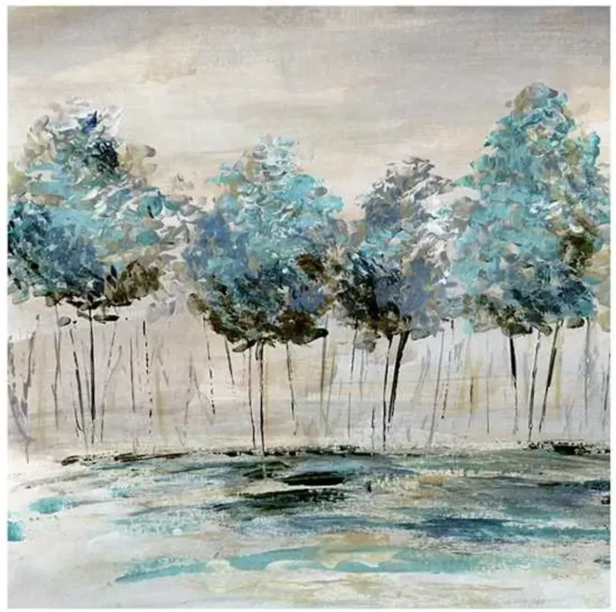 Four Trees Canvas Wall Art, 35"