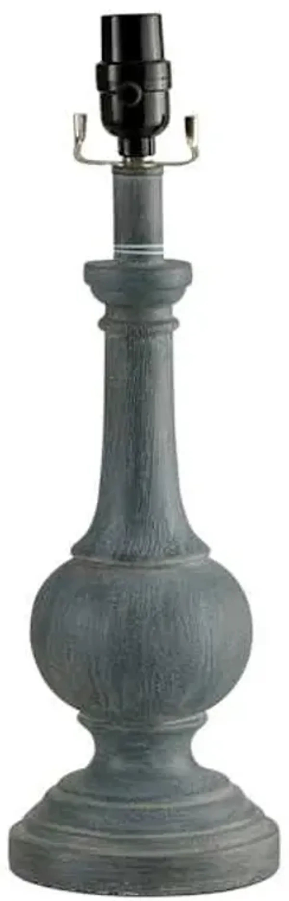 Blue Distressed Medium Table Lamp Base, 17"
