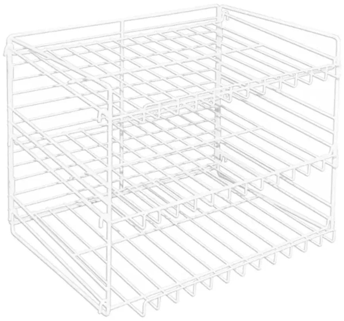 3-Tier White Wire Can Rack