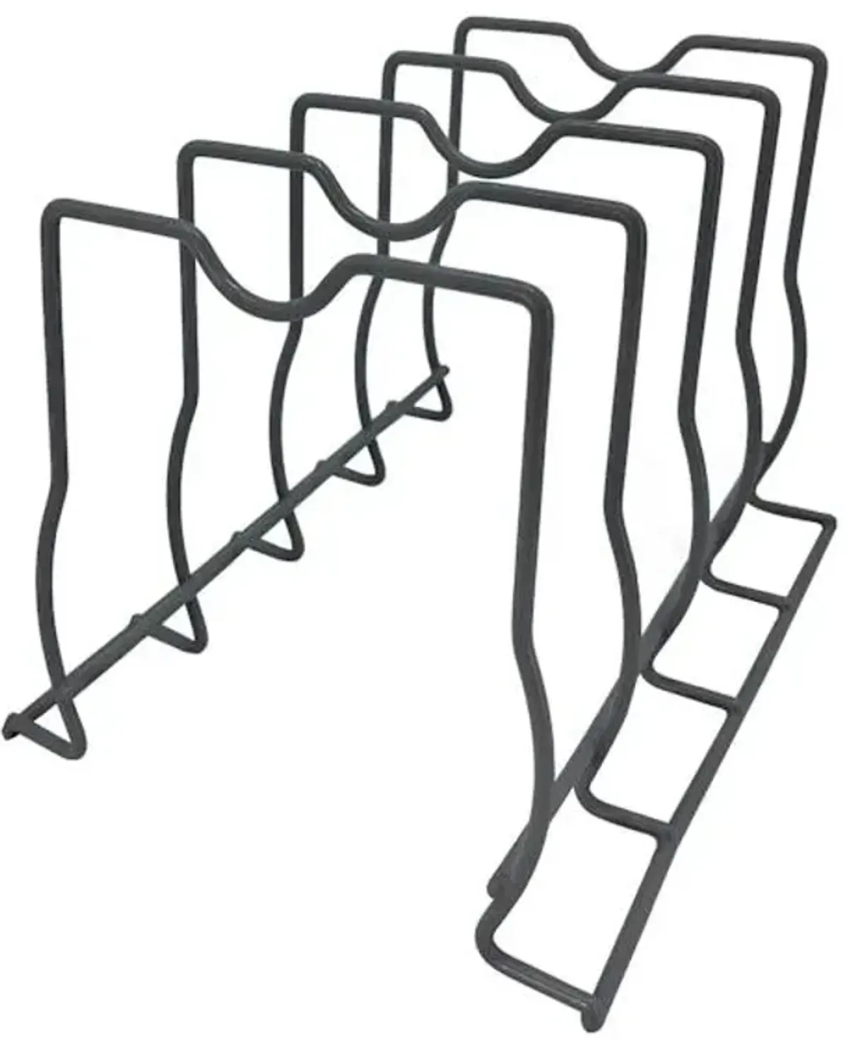 Grey 4-Slot Bakeware & Lid Storage Rack