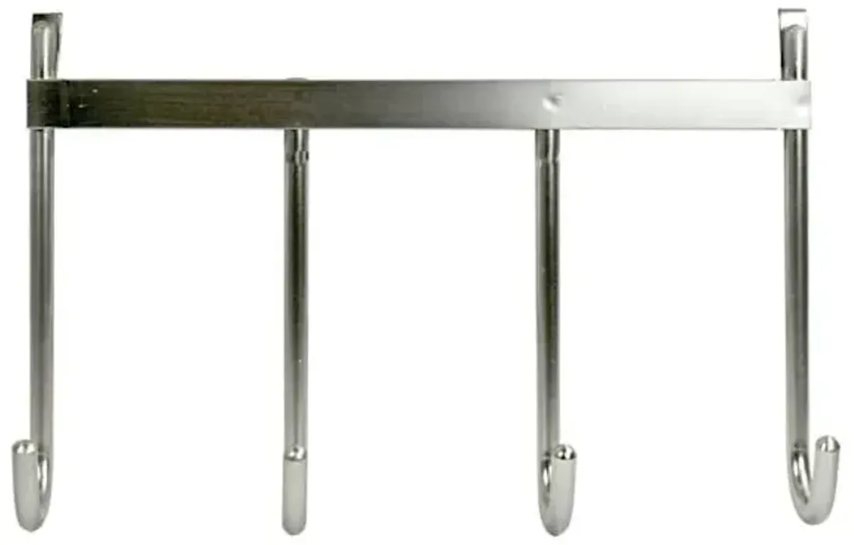 4-Hook Over the Door Hanger, Nickel