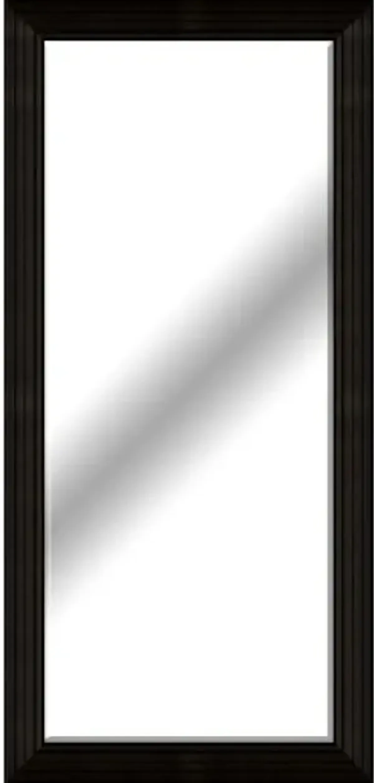 Tiered Black Framed Beveled Leaner Mirror, 29x64