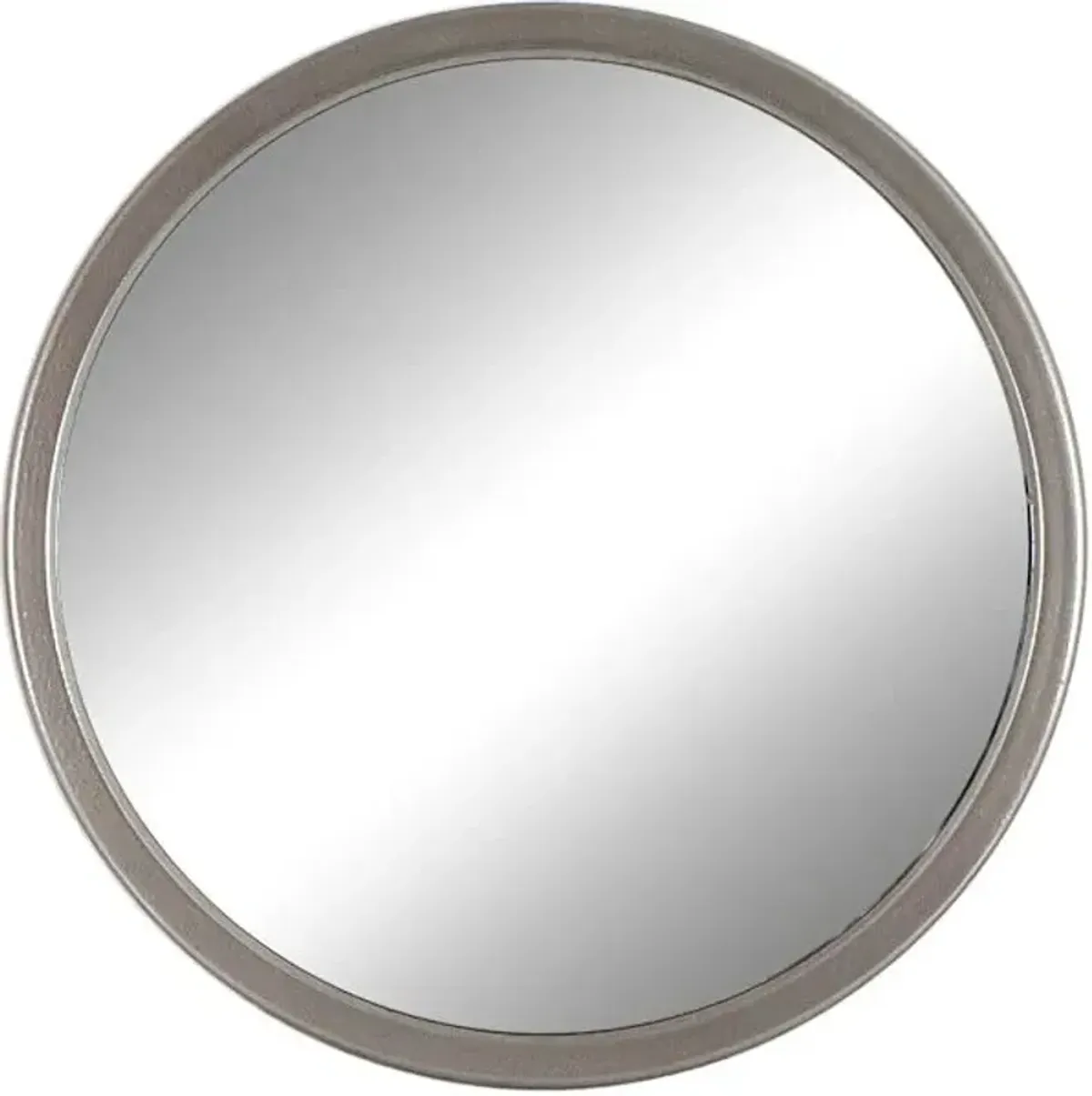 Copper Metal Finish Framed Round Wall Mirror, 12"