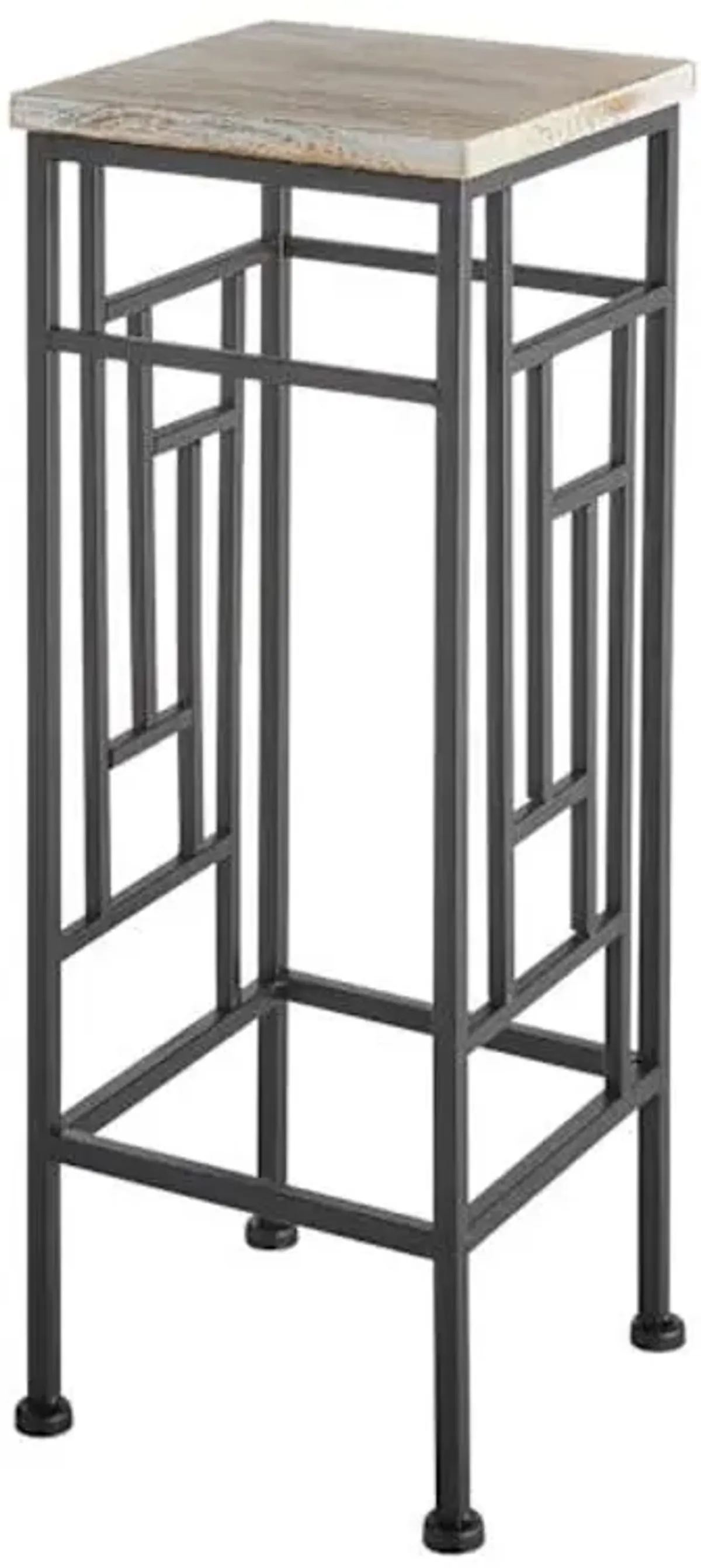 Wooden Top Plant Stand with Metal Frame, Small