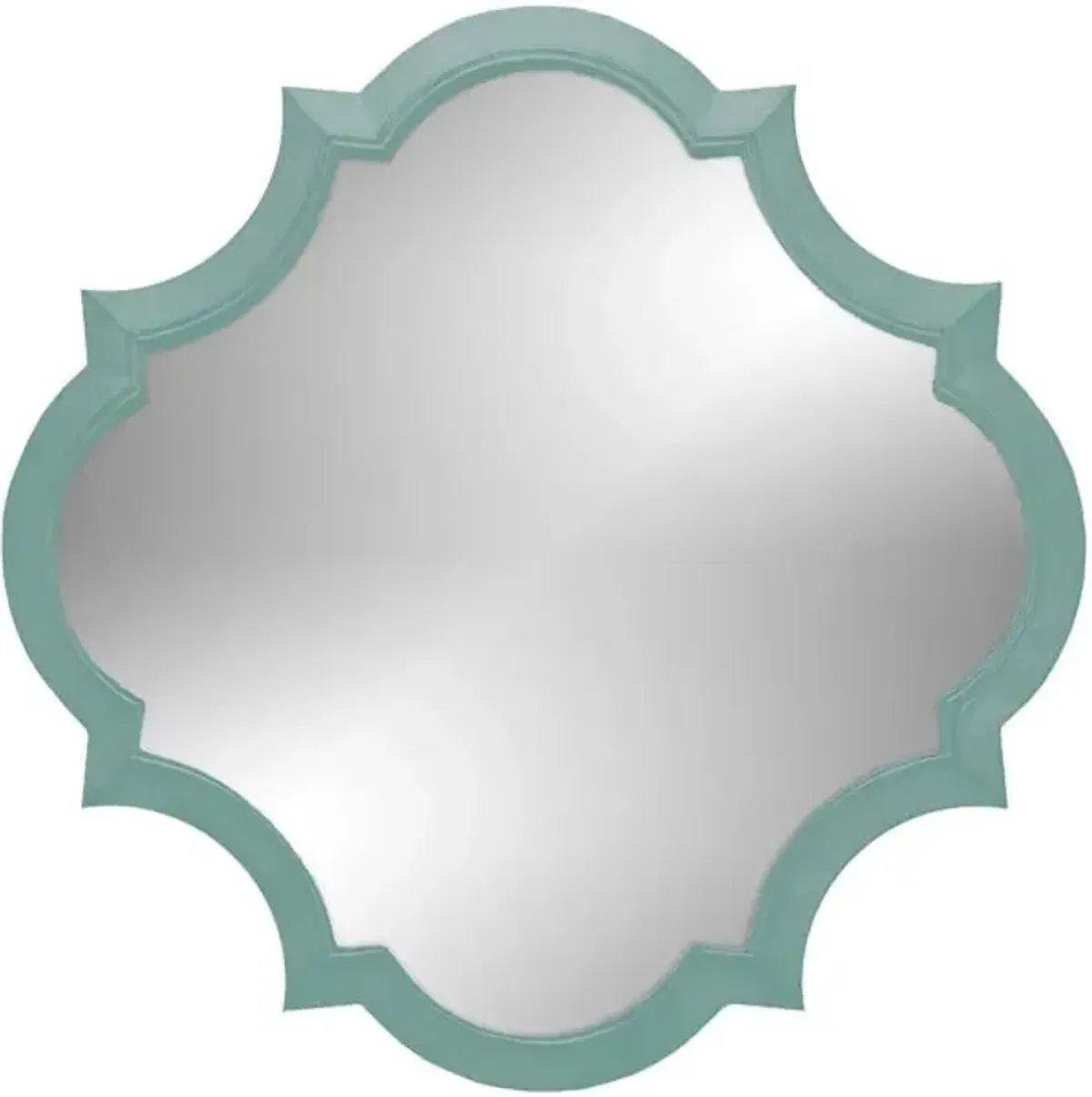 Crest Turquoise Framed Wall Mirror, 14"