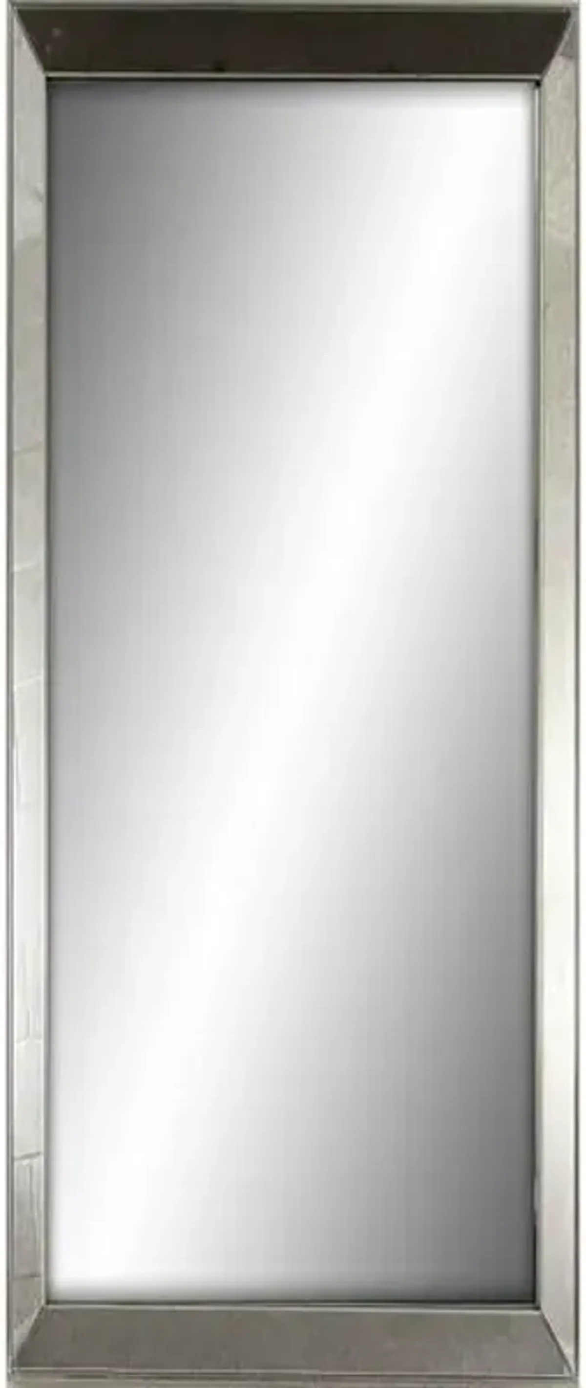 Grey Metal Gallery Leaner Mirror, 27x61