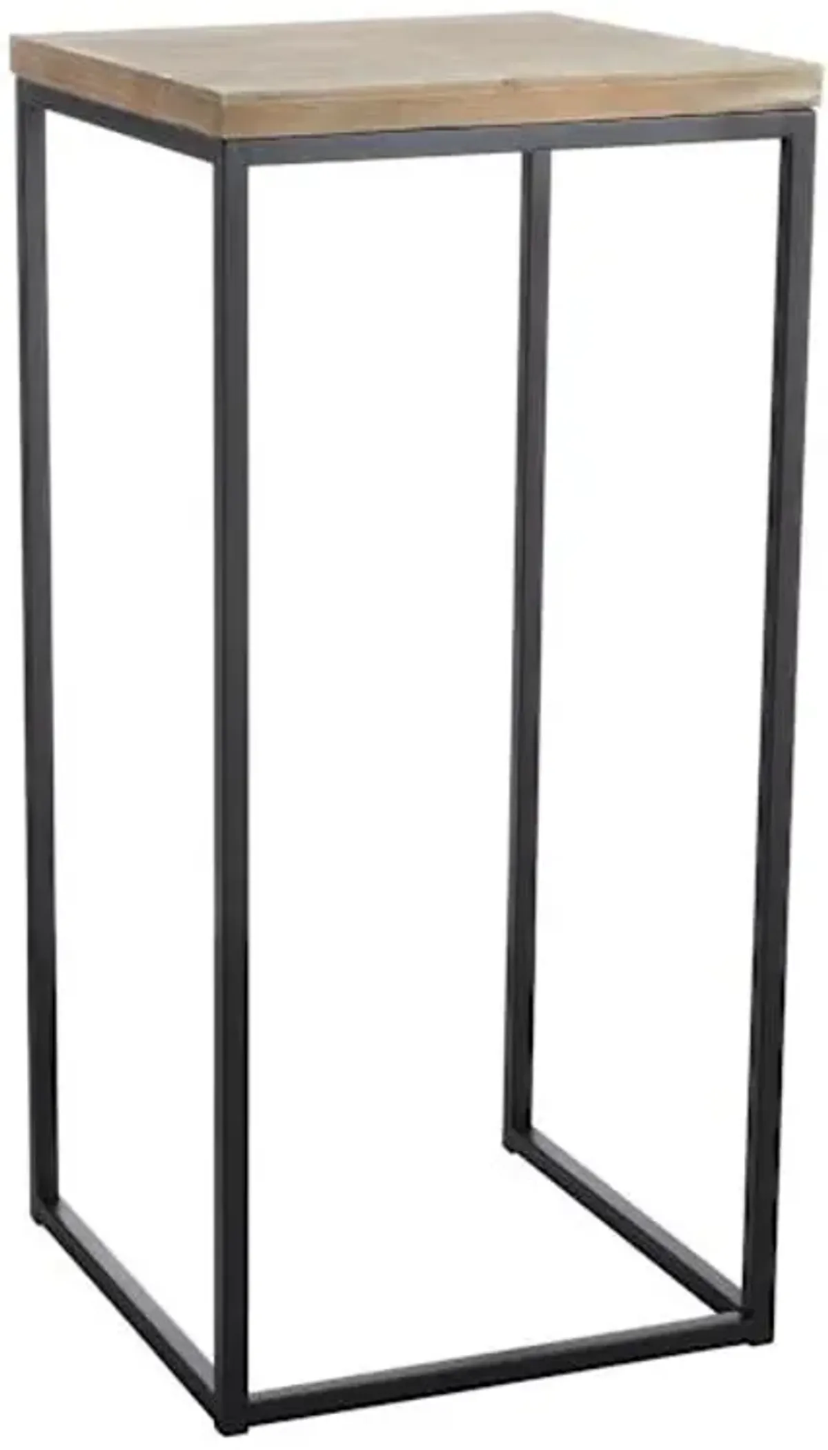 Fiona Wooden Top Plant Stand with Metal Base, Large