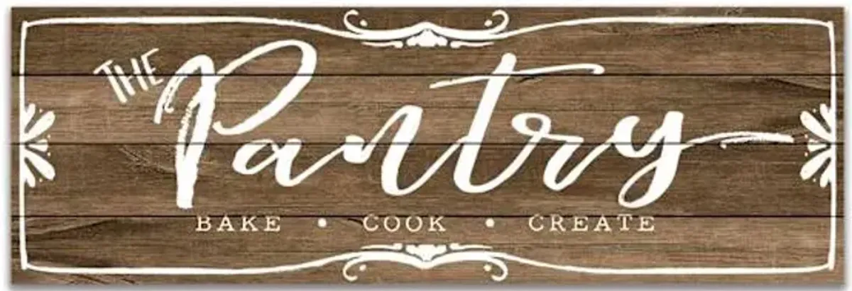 Pantry Wooden Plank Wall Sign, 8x24