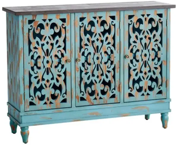 Found & Fable Northfield 3-Door Distressed Cabinet