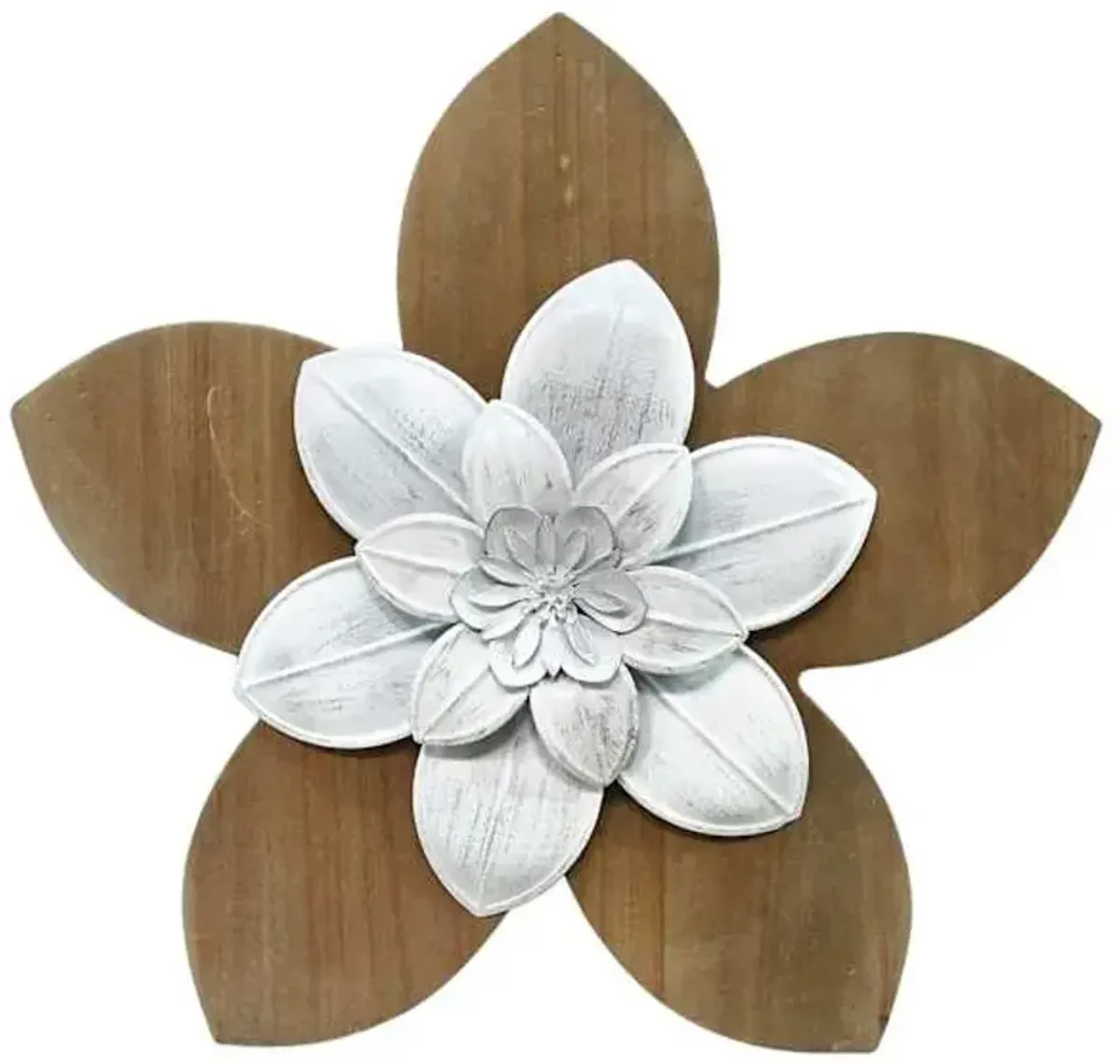 Rustic Flower Wall Art, 15"