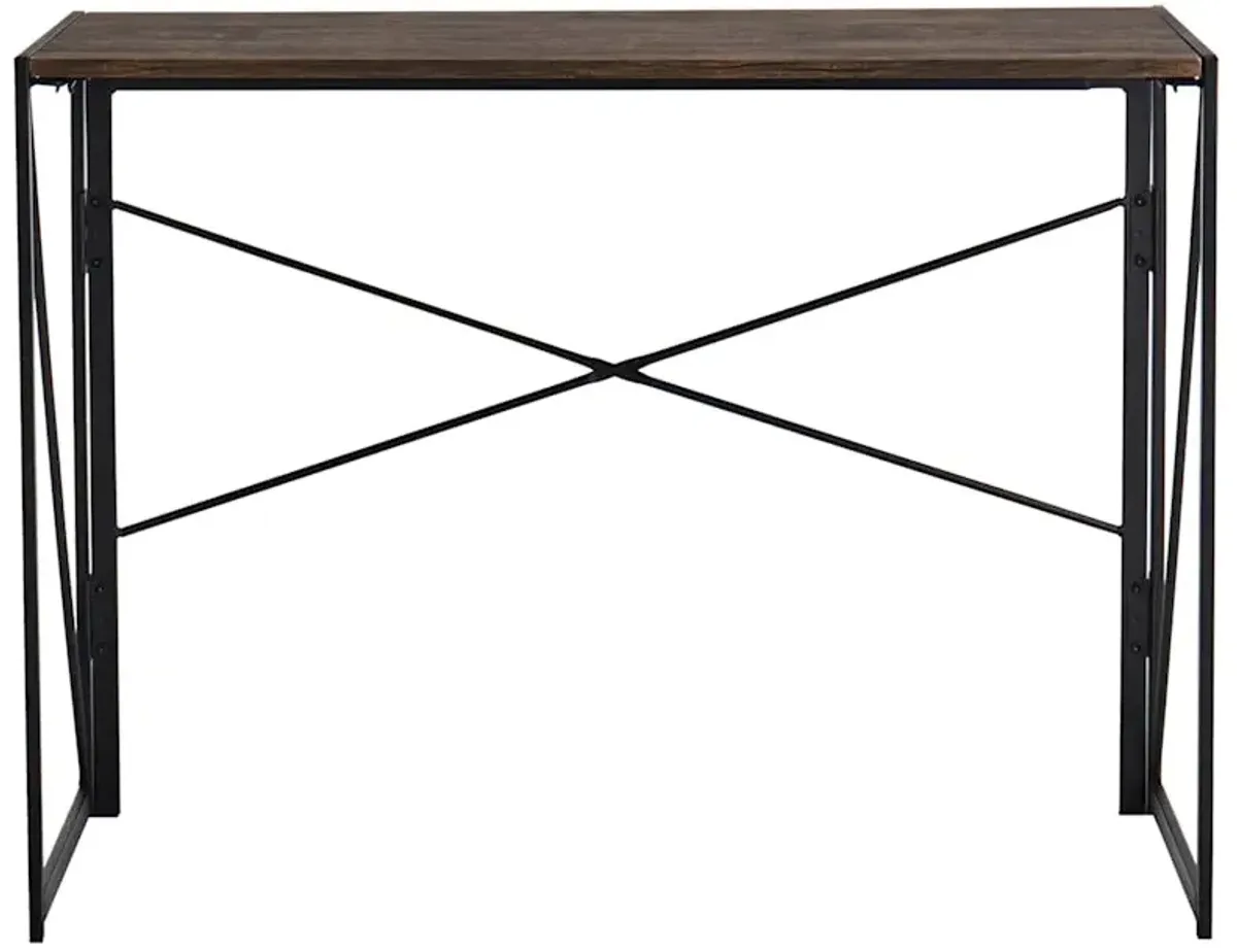 Dakota Black & Brown Industrial Modern Office Desk