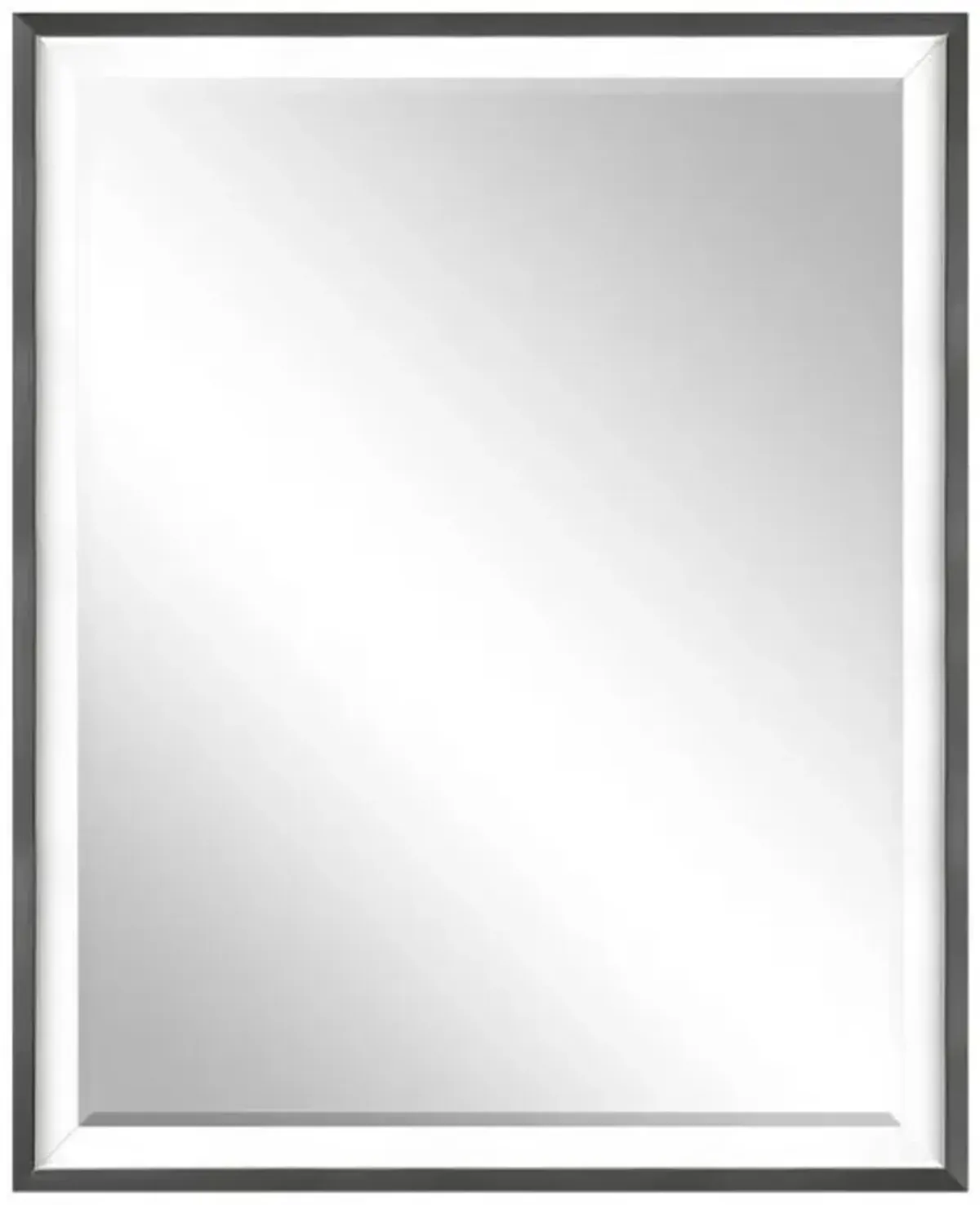 Minnie Silver Framed Rectangle Wall Mirror, 25x31