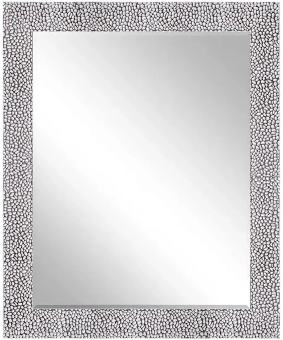 Mason White Rectangle Wall Mirror, 28x33