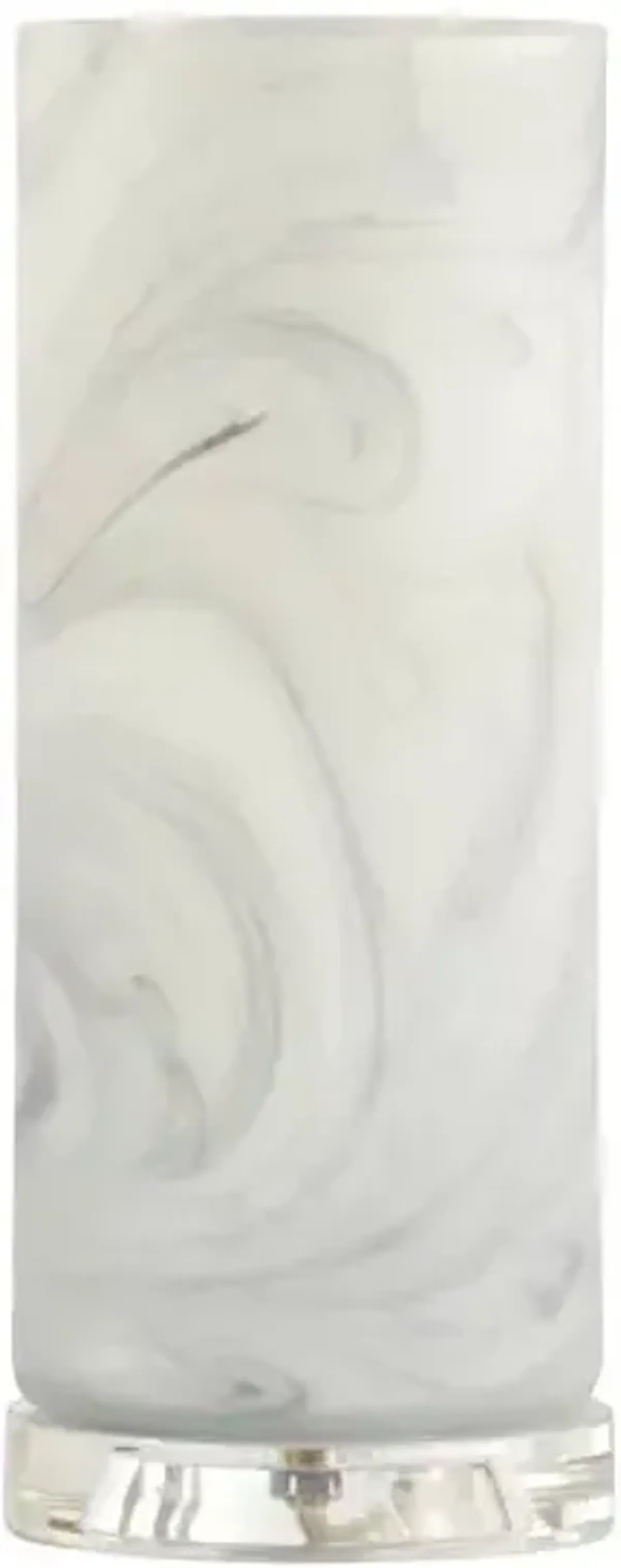 Grey & White Swirled Glass Uplight, 13"