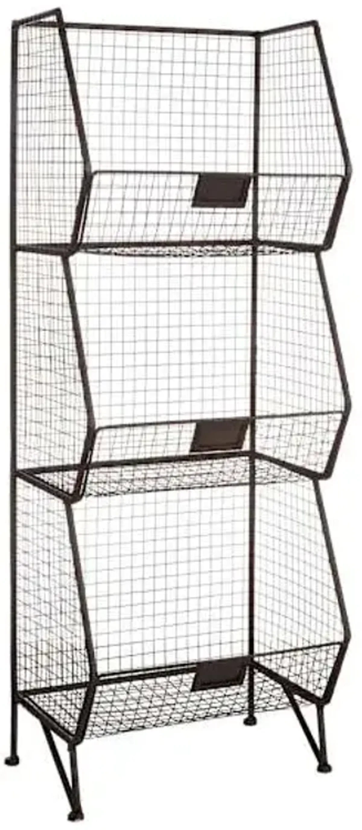 3-Tier Mesh Shelf, Black