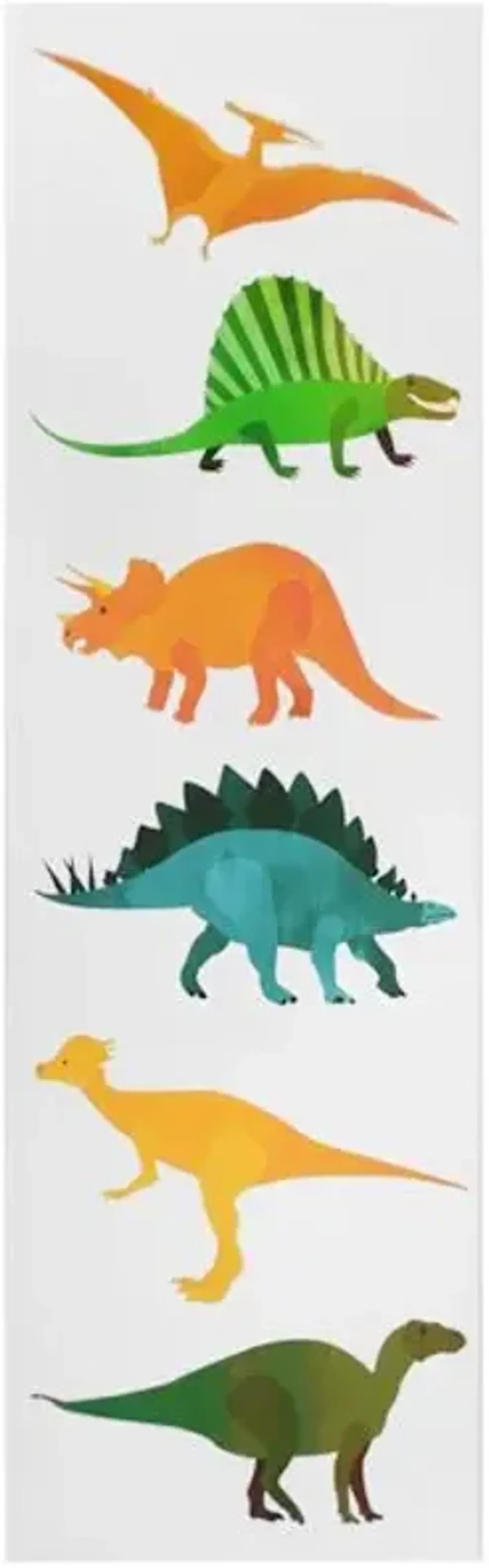 Multi-Dinosaur Kid's Canvas Wall Art, 12x36