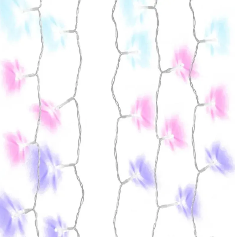 Pink Ombre Curtain Lights