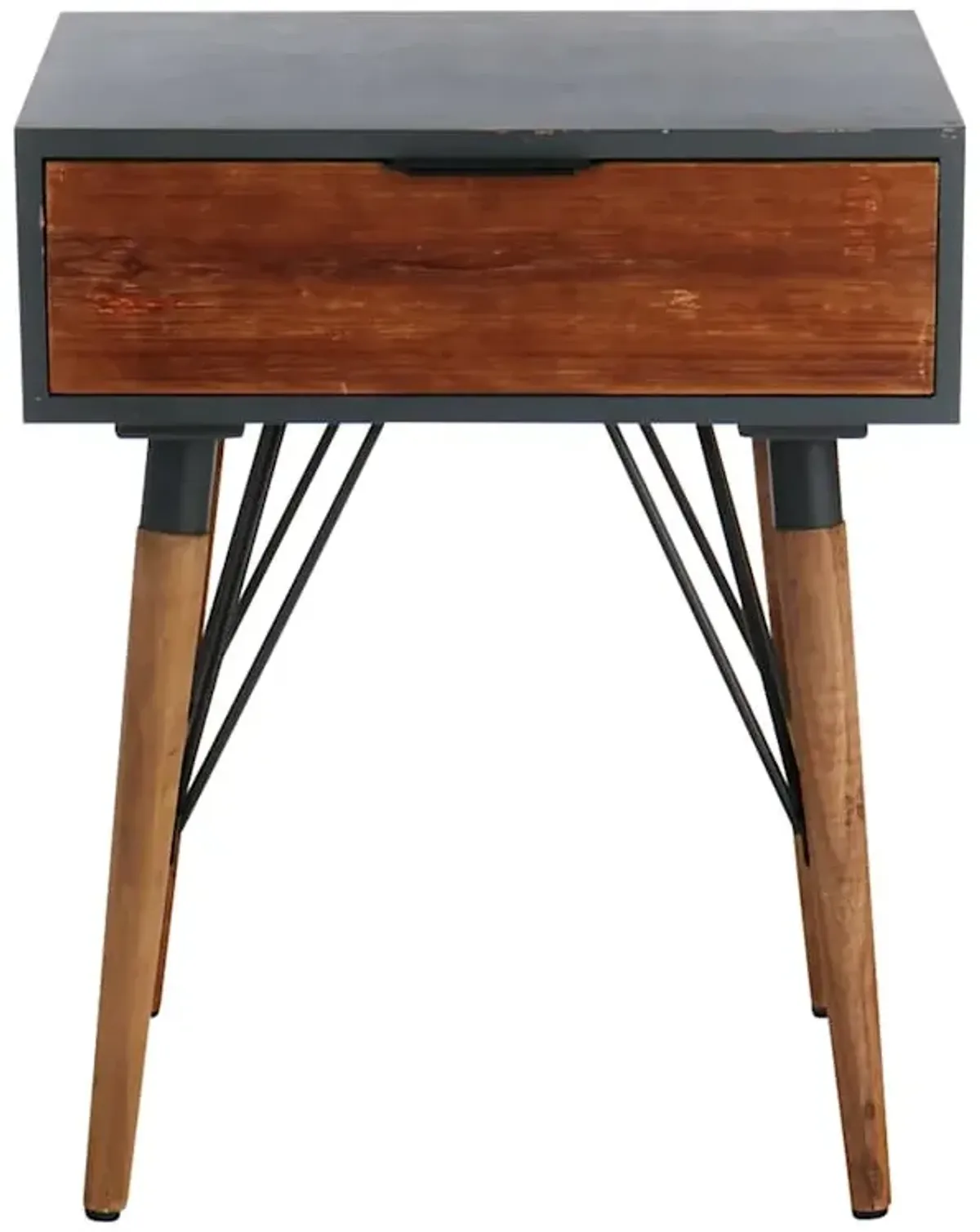1-Drawer Wood & Metal Table