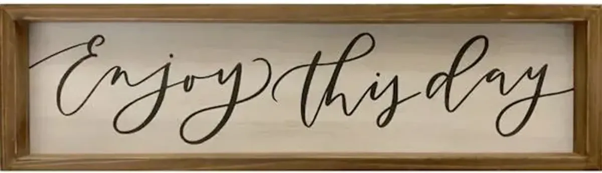 Enjoy This Day Wooden Wall Sign, 16x4