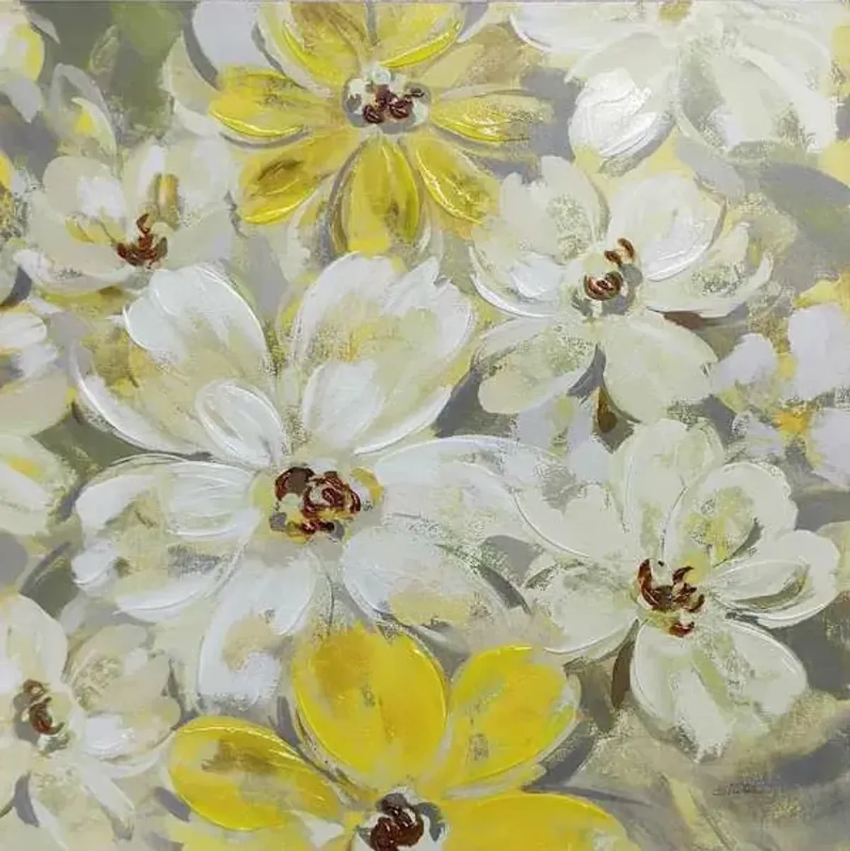 Spring Flowers Embellished Canvas Wall Art, 30"