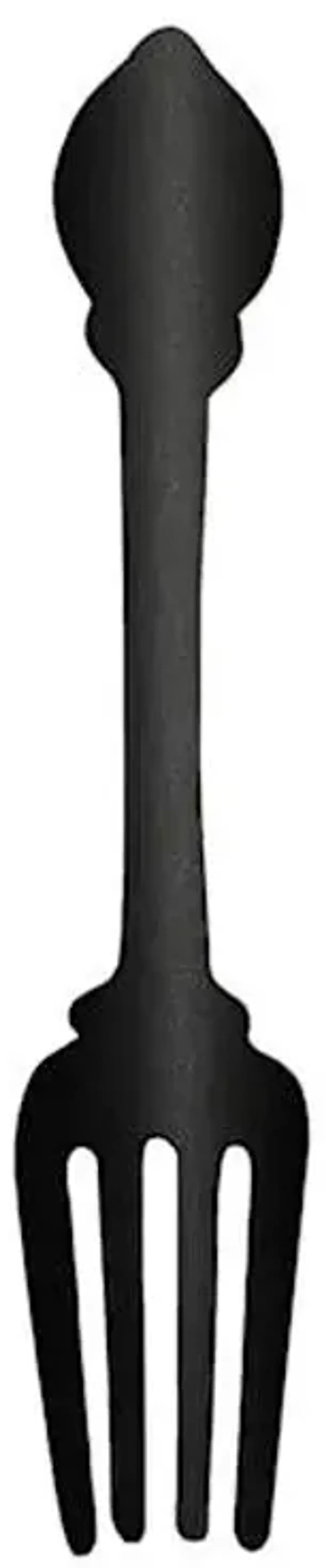 Black Metal Fork Wall Art, 4x21