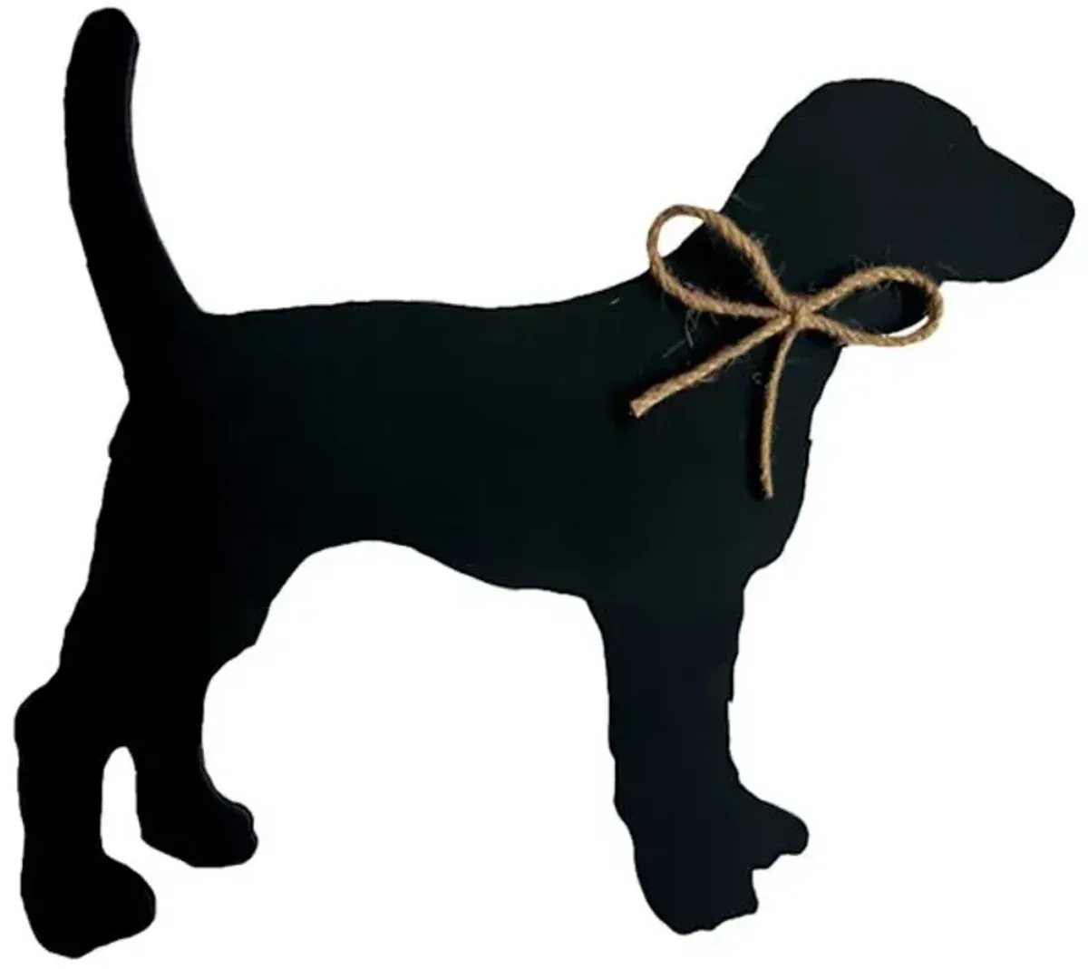 Dog with Bow Wooden Wall Art, 10x8