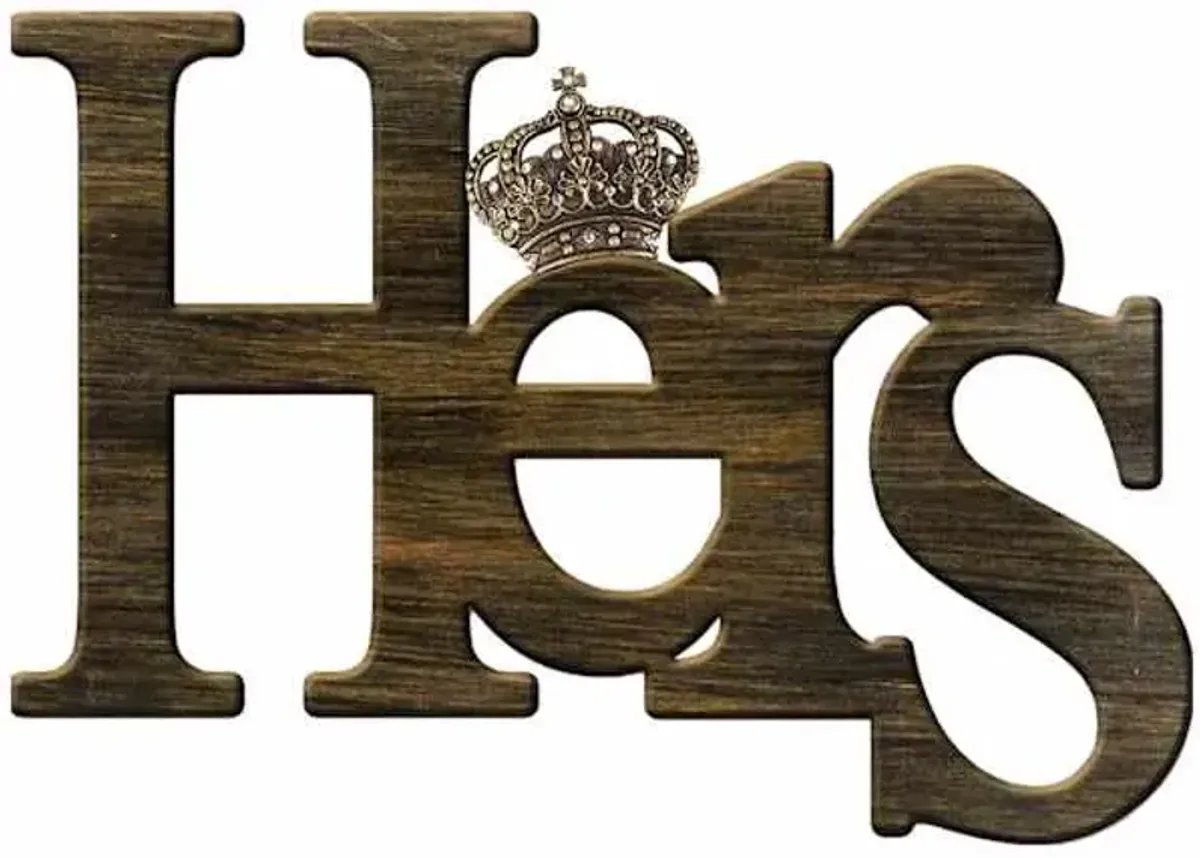 Hers Crown Word Wall Art, 24x17