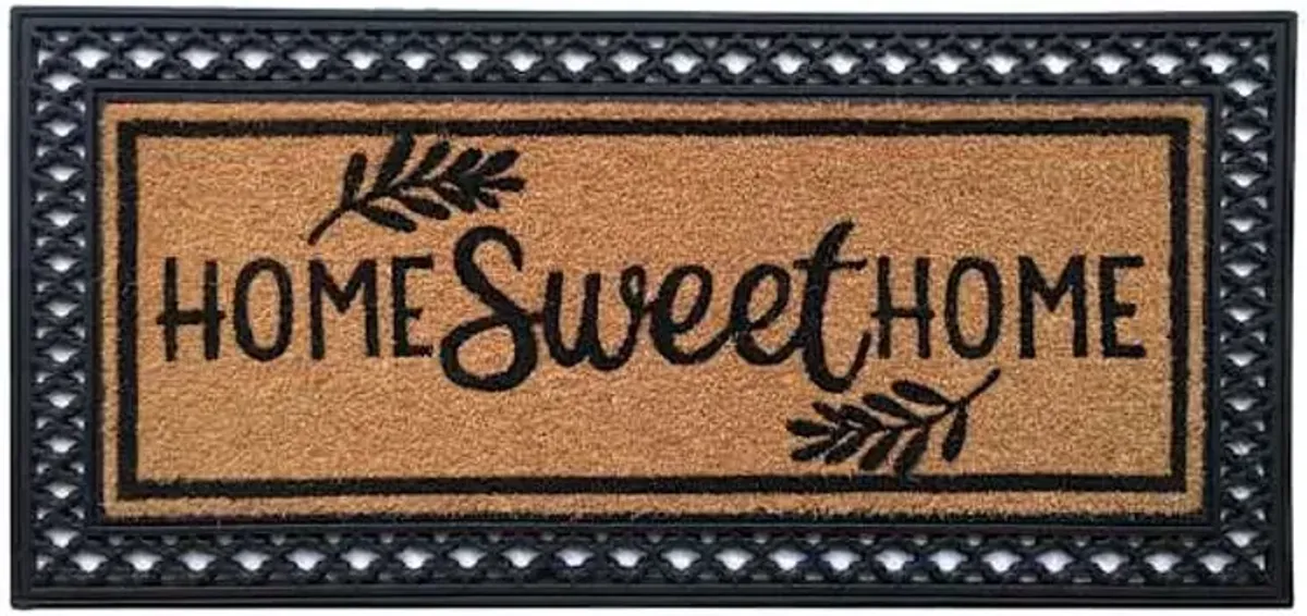 Home Sweet Home Rubber & Coir Mat, 22x47