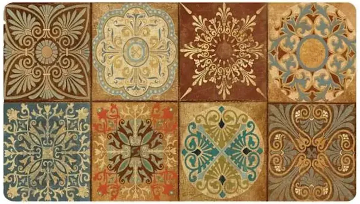 Cook N' Comfort Spanish Tile Anti-Fatigue Kitchen Mat, 20x39