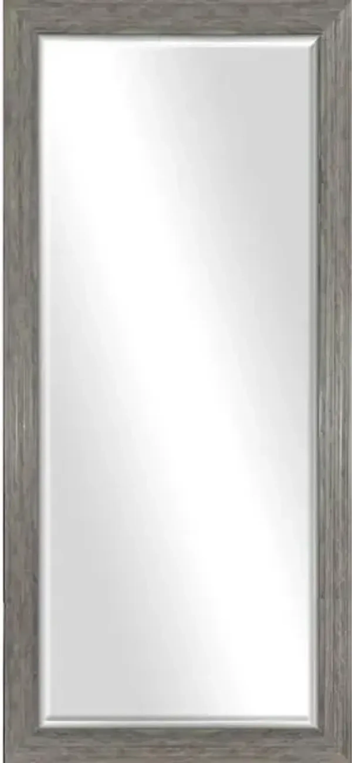 Distressed Grey Beveled Leaner Mirror, 29x63