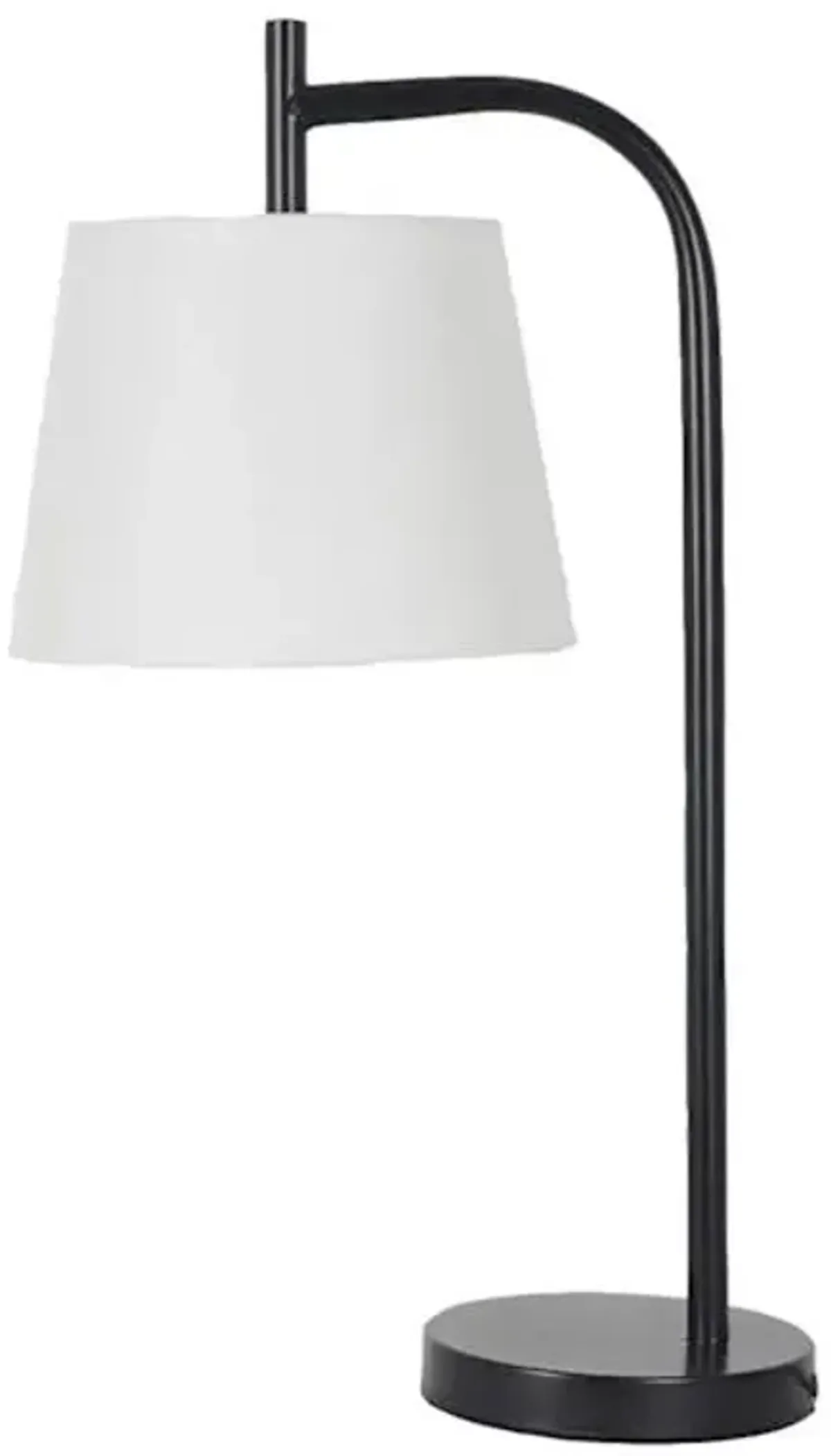 Black Metal Task Lamp with Shade, 25"