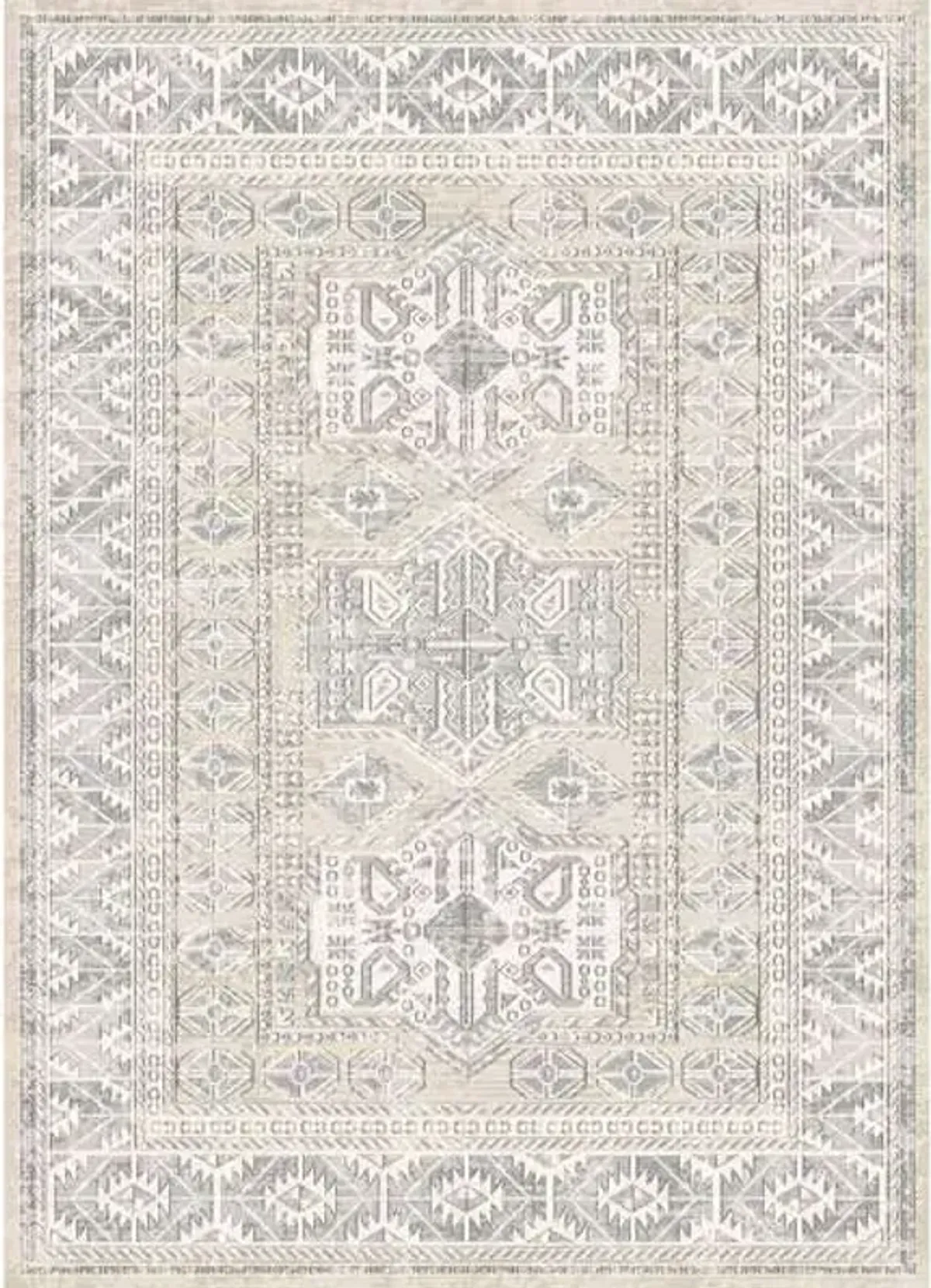 (D452) Shaydon Grey & Multicolor Woven Runner, 2x6