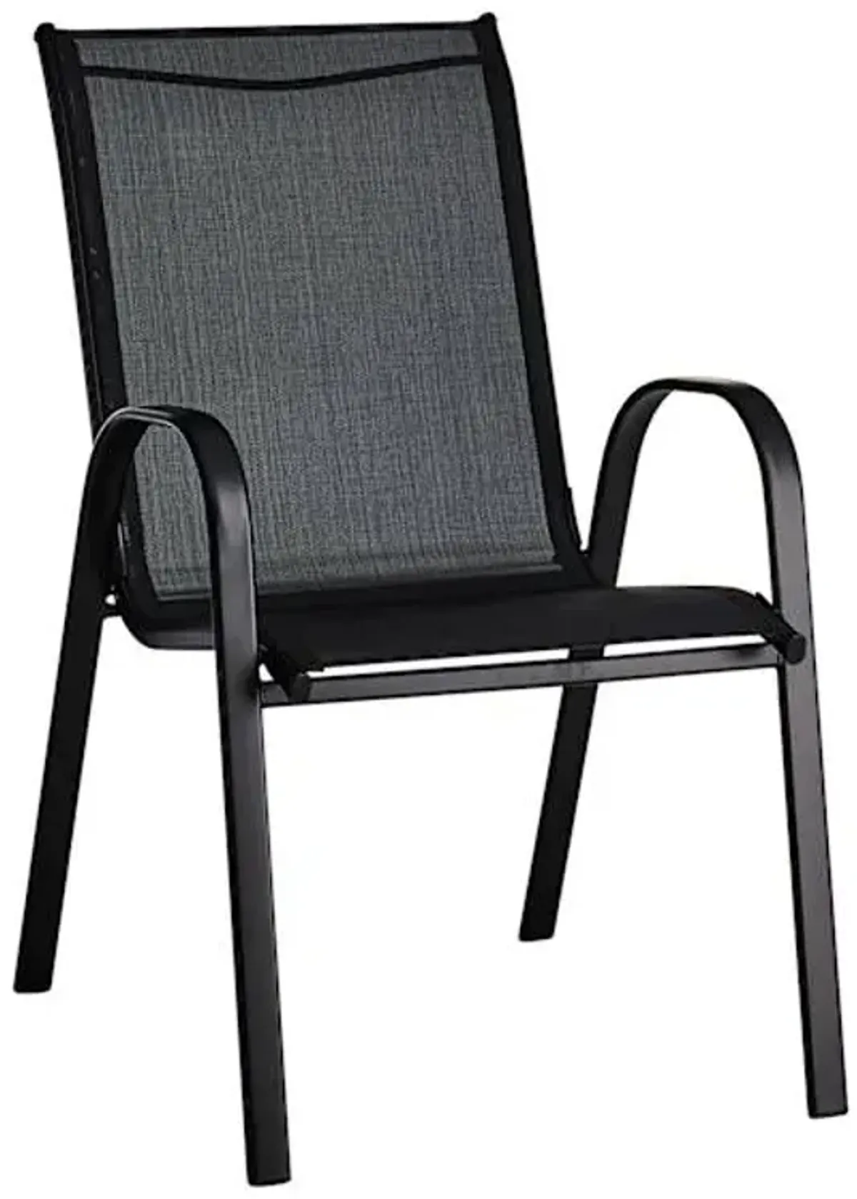 Stackable Sling Patio Chair, Black