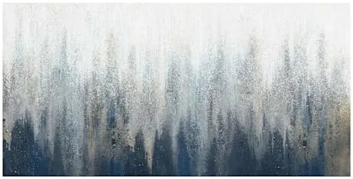 Silver Beats Textured Canvas Wall Art, 56x28