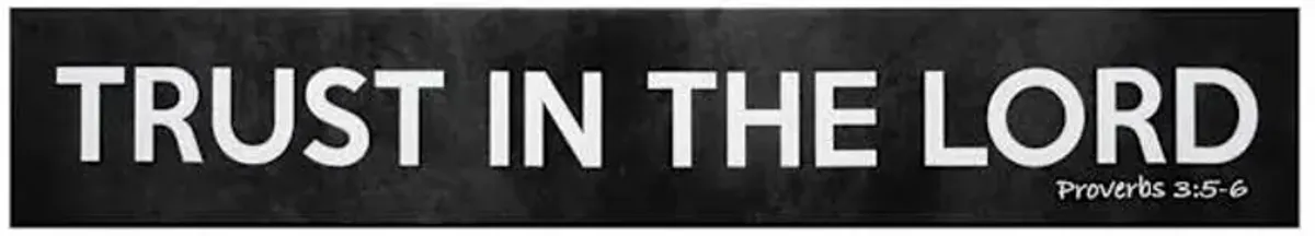 Trust In The Lord Canvas Wall Sign, 36x6