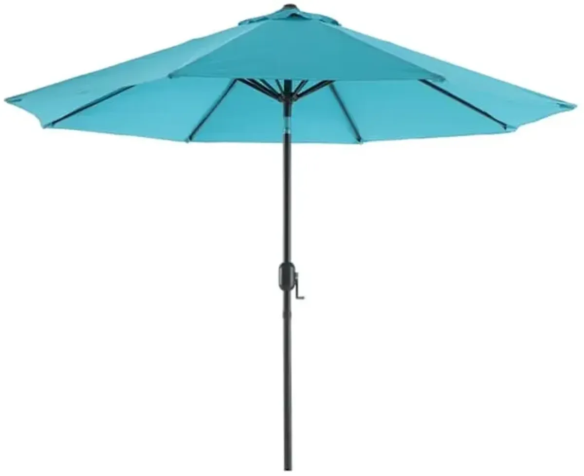 Turquoise Crank & Tilt Round Patio Umbrella, 9'