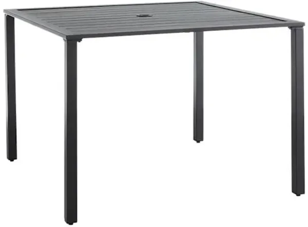 Grammercy Black Steel Slat Patio Dining Table, 40"